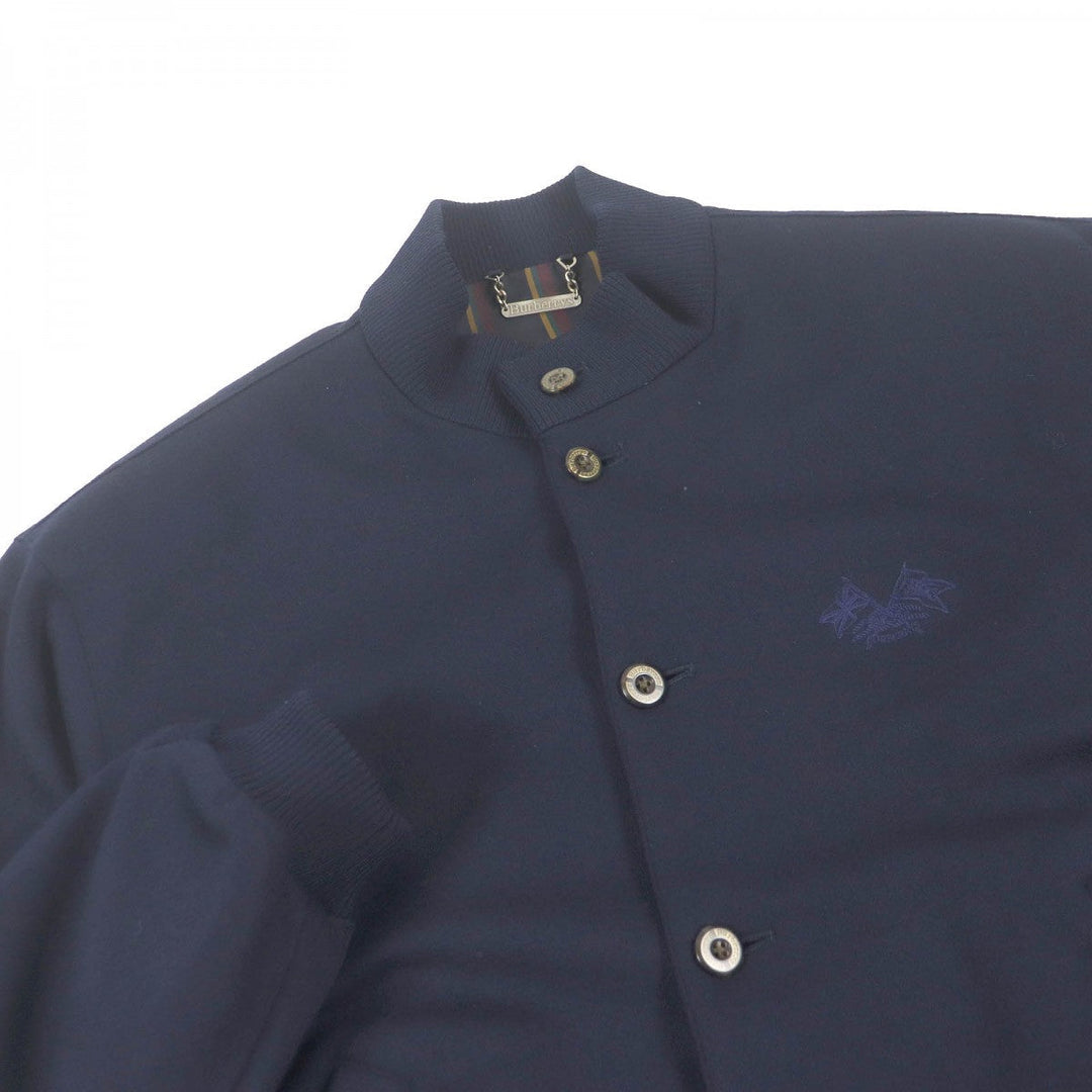 BURBERRY Blouson Outer: 100% wool, Lining: 100% polyester, Lining: 100% cupra Navy mens L Used Authentic