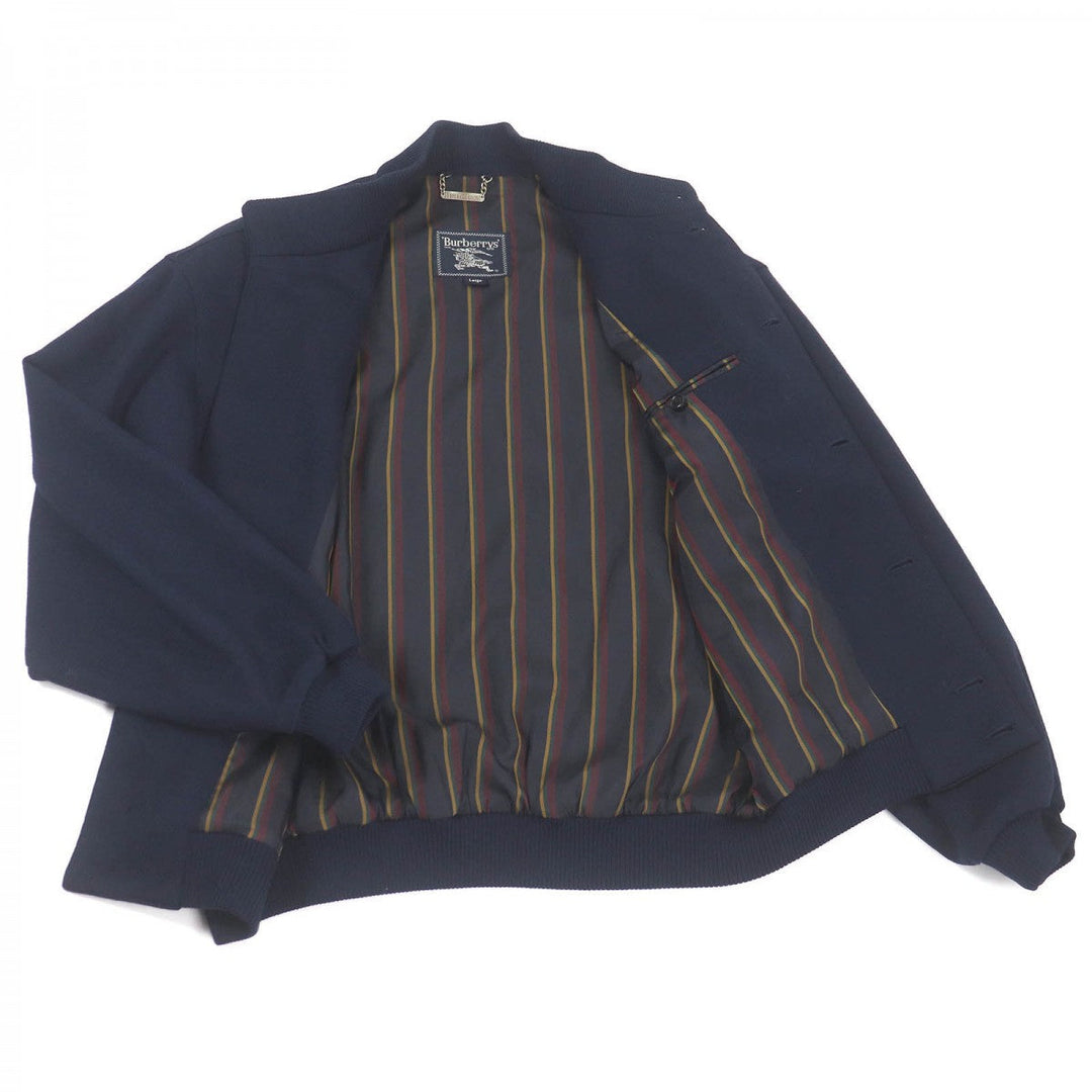 BURBERRY Blouson Outer: 100% wool, Lining: 100% polyester, Lining: 100% cupra Navy mens L Used Authentic