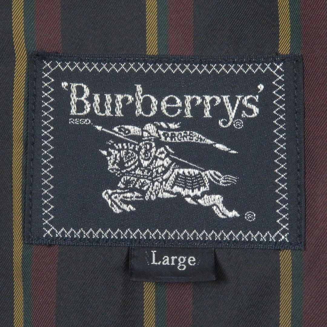 BURBERRY Blouson Outer: 100% wool, Lining: 100% polyester, Lining: 100% cupra Navy mens L Used Authentic