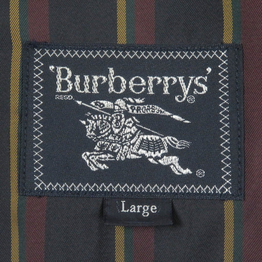 BURBERRY Blouson Outer: 100% wool, Lining: 100% polyester, Lining: 100% cupra Navy mens L Used Authentic