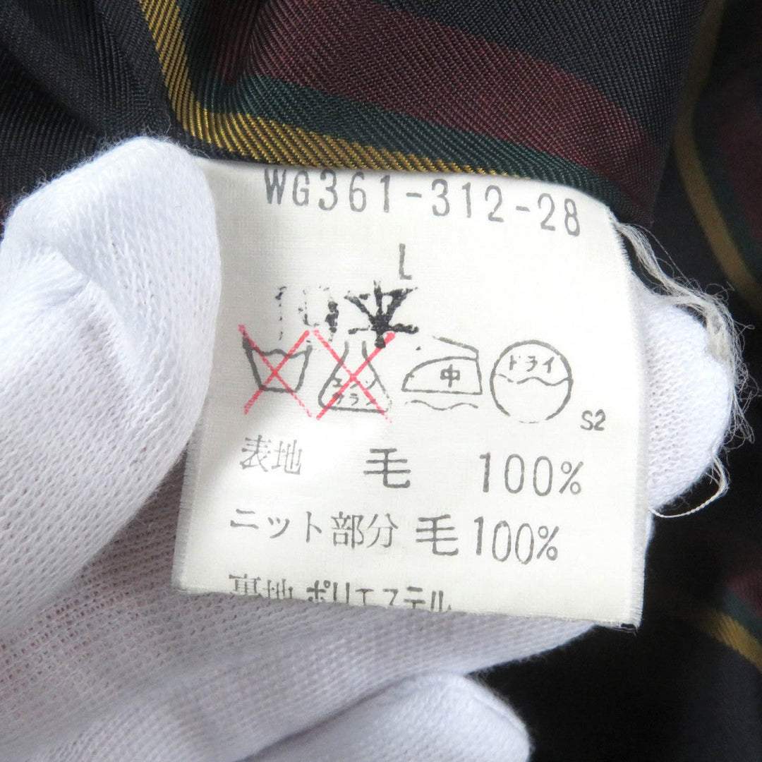 BURBERRY Blouson Outer: 100% wool, Lining: 100% polyester, Lining: 100% cupra Navy mens L Used Authentic