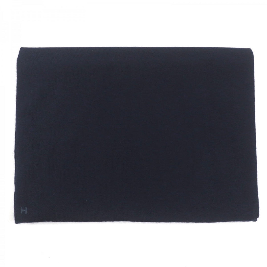 HERMES Scarf 733631T Main: 70% cashmere, Main: 30% silk MARINE ARDOISE Allertour mens Used Authentic