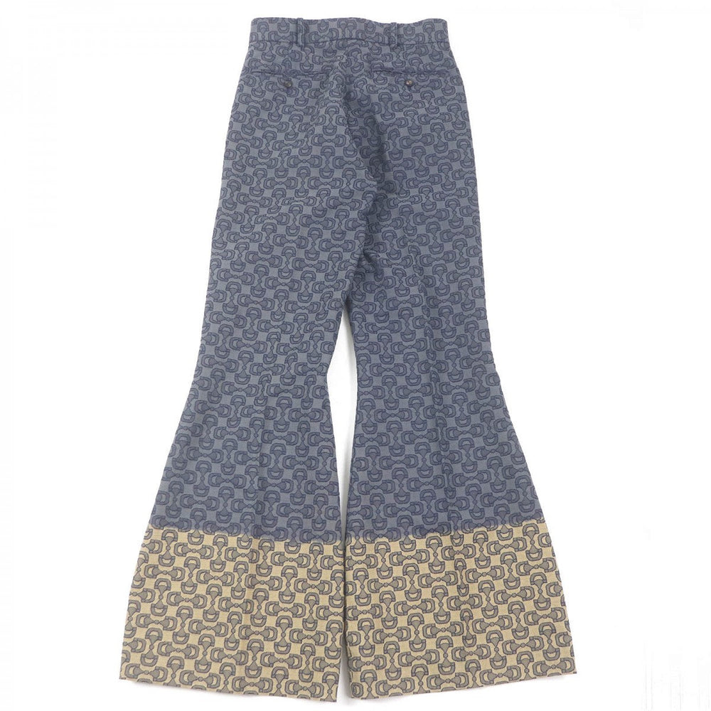 GUCCI Pants Outer: 70% cotton, Outer: 30% polyester, Lining: 100% cotton Blue beige mens 48 Used Authentic