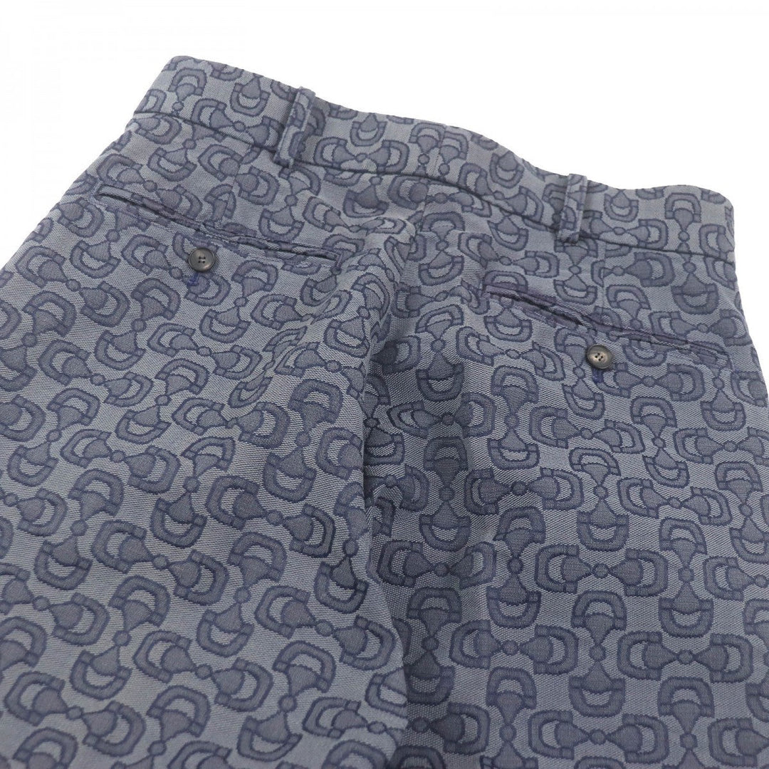 GUCCI Pants Outer: 70% cotton, Outer: 30% polyester, Lining: 100% cotton Blue beige mens 48 Used Authentic