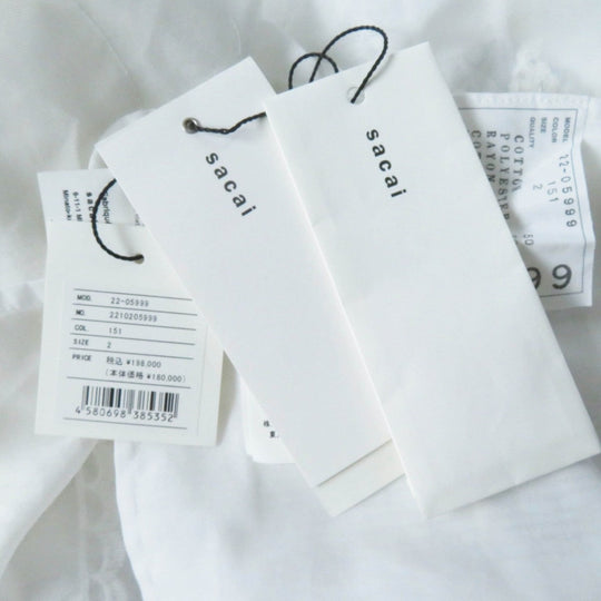 Sacai coat 22-05999 cotton white 2