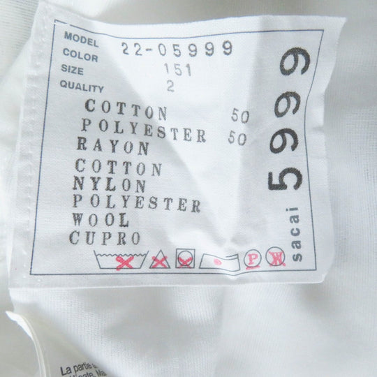 Sacai coat 22-05999 cotton white 2