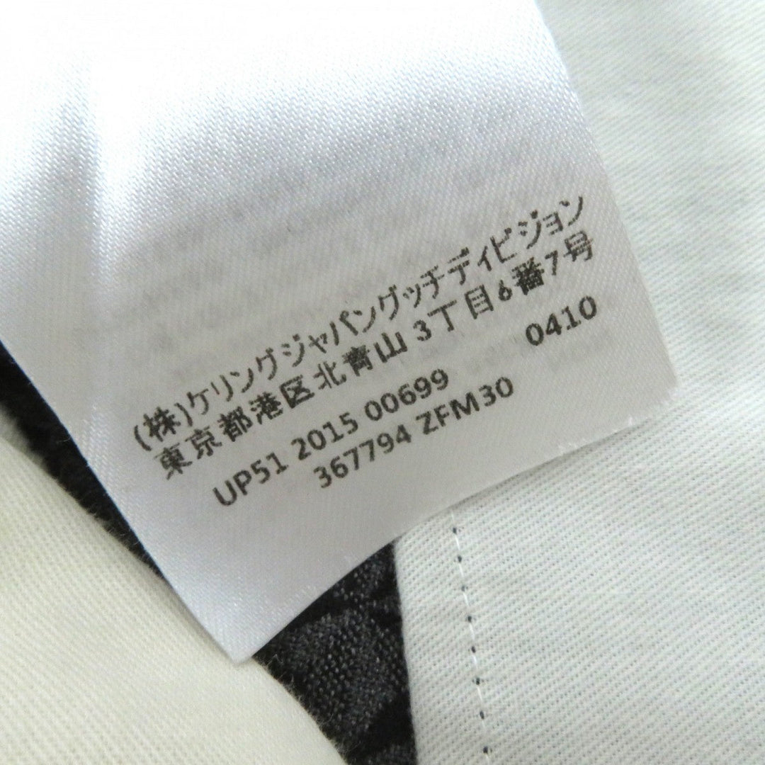 GUCCI Pants 367794 Outer: 55% wool, Outer: 44% rayon, Outer: 1% polyurethane, Lining: 67% rayon, Lining: 33% polyester Black Grey Women 38 Used Authentic