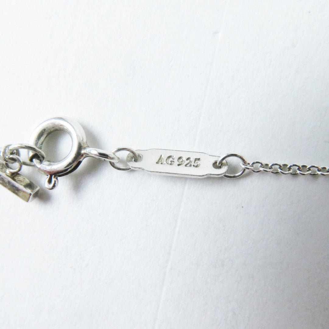 TIFFANY&Co. Necklace Main�FAG925 Silver T Smile Women Used Authentic