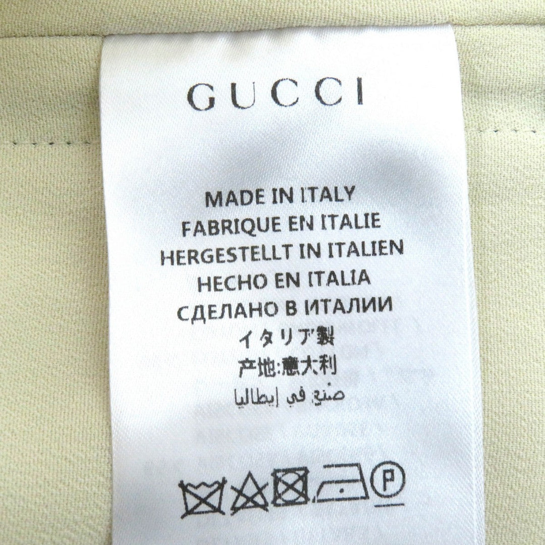 GUCCI one piece 528977 Outer: 97% rayon, Outer: 3% polyurethane, Part: 65% rayon, Part: 35% cotton Ivory Green Red Women 36 Used Authentic