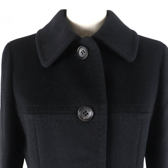 BURBERRY LONDON coat Outer: 63% Angora, Outer: 37% Wool, Lining: Cupra black Women 40 Used Authentic