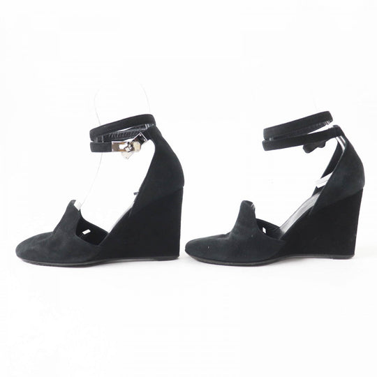 HERMES pumps Main: Suede leather black Kelly Metal/Wedge Sole Baby 90 Women No size listed Used Authentic