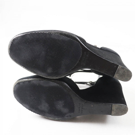 HERMES pumps Main: Suede leather black Kelly Metal/Wedge Sole Baby 90 Women No size listed Used Authentic