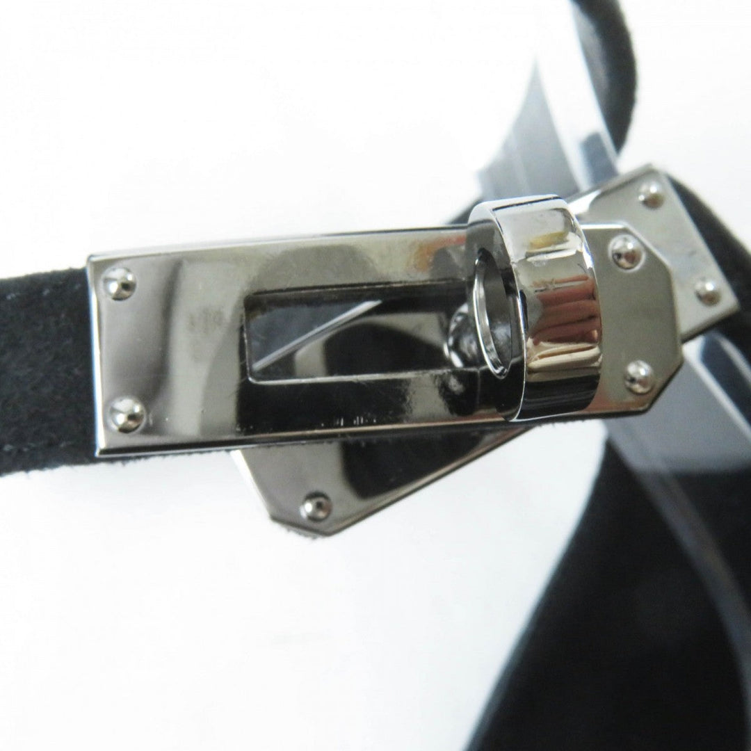 HERMES pumps Main: Suede leather black Kelly Metal/Wedge Sole Baby 90 Women No size listed Used Authentic