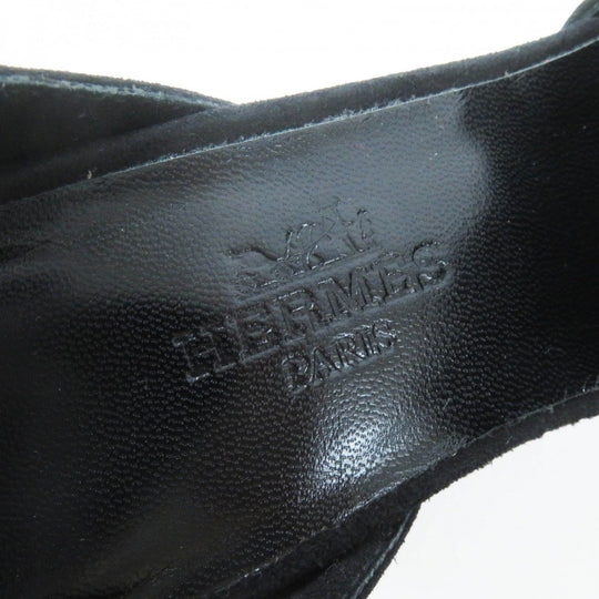 HERMES pumps Main: Suede leather black Kelly Metal/Wedge Sole Baby 90 Women No size listed Used Authentic