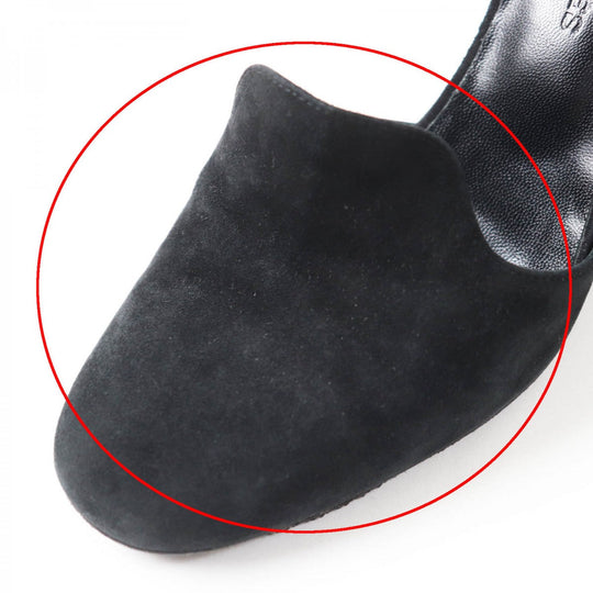 HERMES pumps Main: Suede leather black Kelly Metal/Wedge Sole Baby 90 Women No size listed Used Authentic