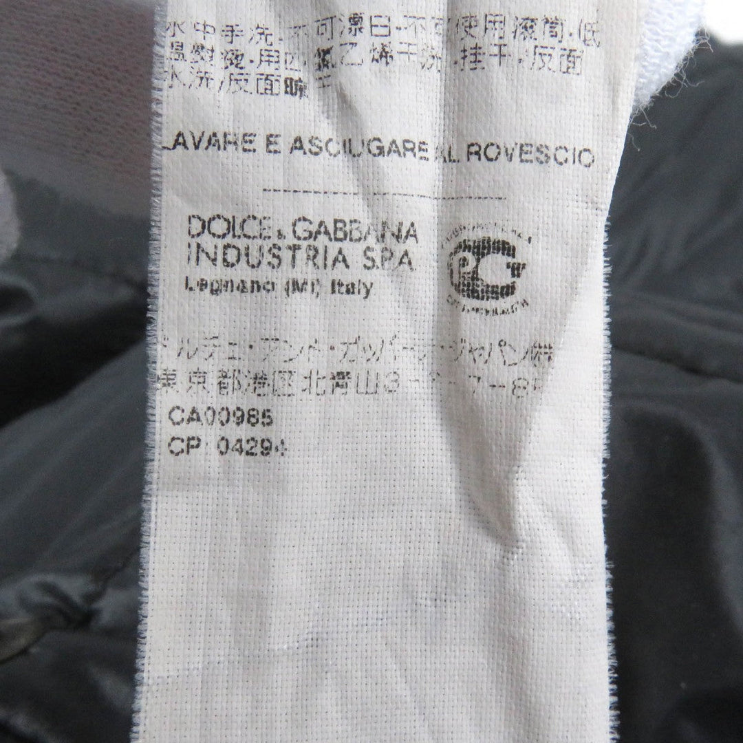 DOLCE&GABBANA Jacket Outer: 93% polyamide (nylon), Outer: 3% acrylic, Outer: 3% wool, Outer: 1% elastane (polyurethane), Lining: 71% wool black mens 48 Used Authentic