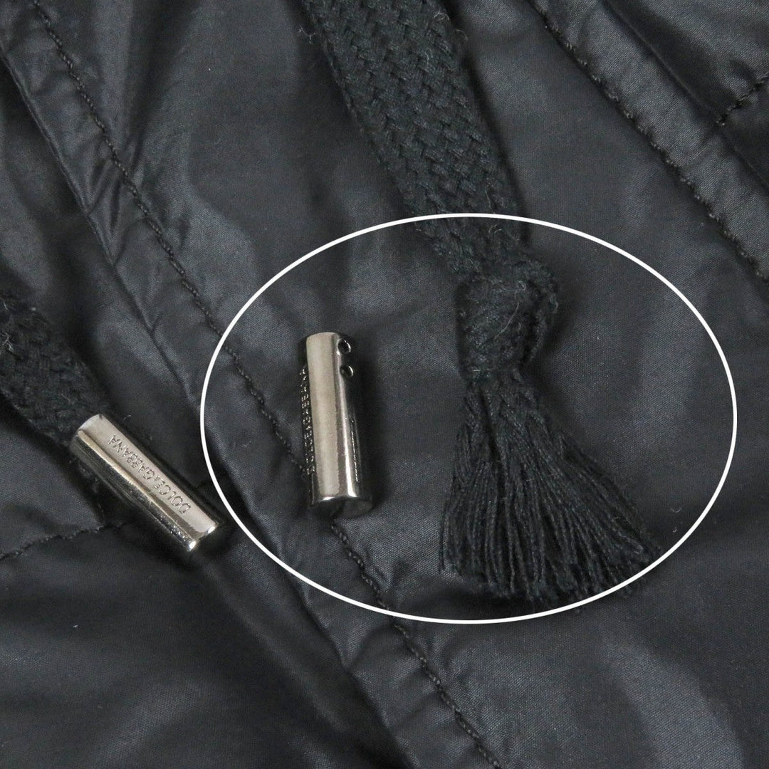 DOLCE&GABBANA Jacket Outer: 93% polyamide (nylon), Outer: 3% acrylic, Outer: 3% wool, Outer: 1% elastane (polyurethane), Lining: 71% wool black mens 48 Used Authentic