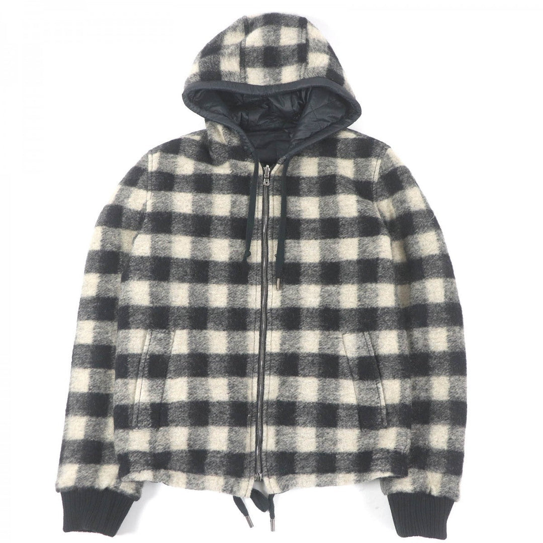 DOLCE&GABBANA Jacket Outer: 93% polyamide (nylon), Outer: 3% acrylic, Outer: 3% wool, Outer: 1% elastane (polyurethane), Lining: 71% wool black mens 48 Used Authentic