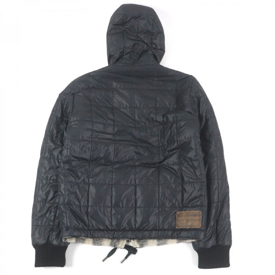 DOLCE&GABBANA Jacket Outer: 93% polyamide (nylon), Outer: 3% acrylic, Outer: 3% wool, Outer: 1% elastane (polyurethane), Lining: 71% wool black mens 48 Used Authentic