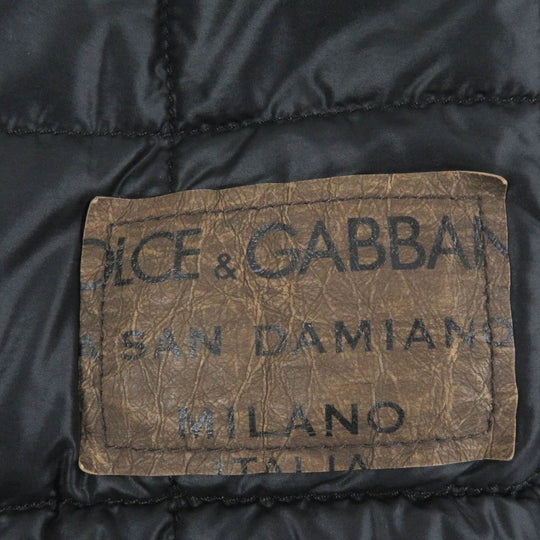 DOLCE&GABBANA Jacket Outer: 93% polyamide (nylon), Outer: 3% acrylic, Outer: 3% wool, Outer: 1% elastane (polyurethane), Lining: 71% wool black mens 48 Used Authentic