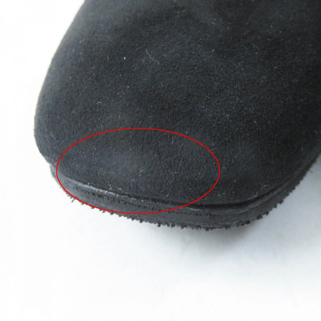 HERMES pumps 36H 202101Z Main: Suede leather black bilbao Women 36.5 Used Authentic