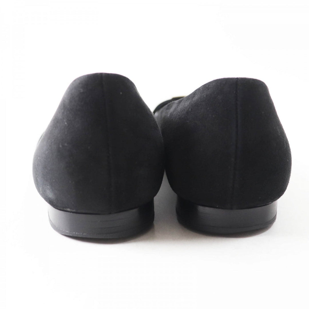 HERMES pumps 36H 202101Z Main: Suede leather black bilbao Women 36.5 Used Authentic