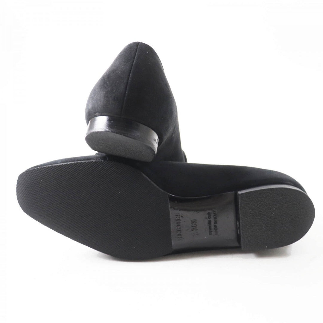 HERMES pumps 36H 202101Z Main: Suede leather black bilbao Women 36.5 Used Authentic