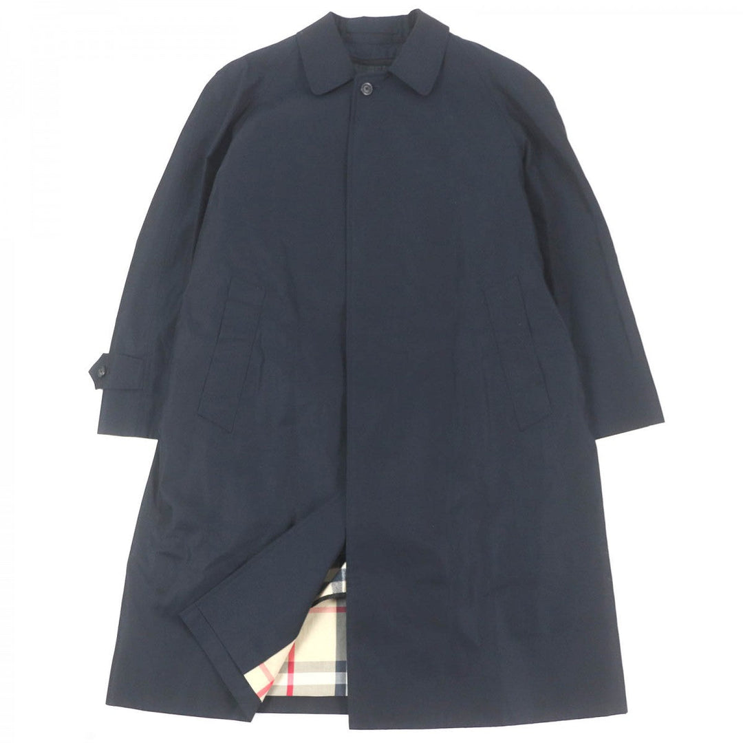 BURBERRY LONDON coat Outer: 100% cotton, Lining: cotton, Lining: polyester, Lining: 90% wool, Lining: 10% cashmere Dark navy mens Used Authentic