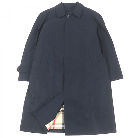 BURBERRY LONDON coat Outer: 100% cotton, Lining: cotton, Lining: polyester, Lining: 90% wool, Lining: 10% cashmere Dark navy mens Used Authentic