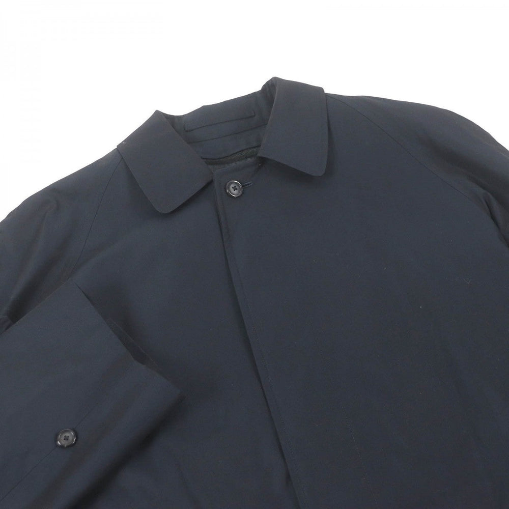 BURBERRY LONDON coat Outer: 100% cotton, Lining: cotton, Lining: polyester, Lining: 90% wool, Lining: 10% cashmere Dark navy mens Used Authentic