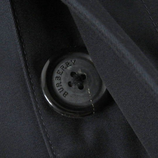 BURBERRY LONDON coat Outer: 100% cotton, Lining: cotton, Lining: polyester, Lining: 90% wool, Lining: 10% cashmere Dark navy mens Used Authentic