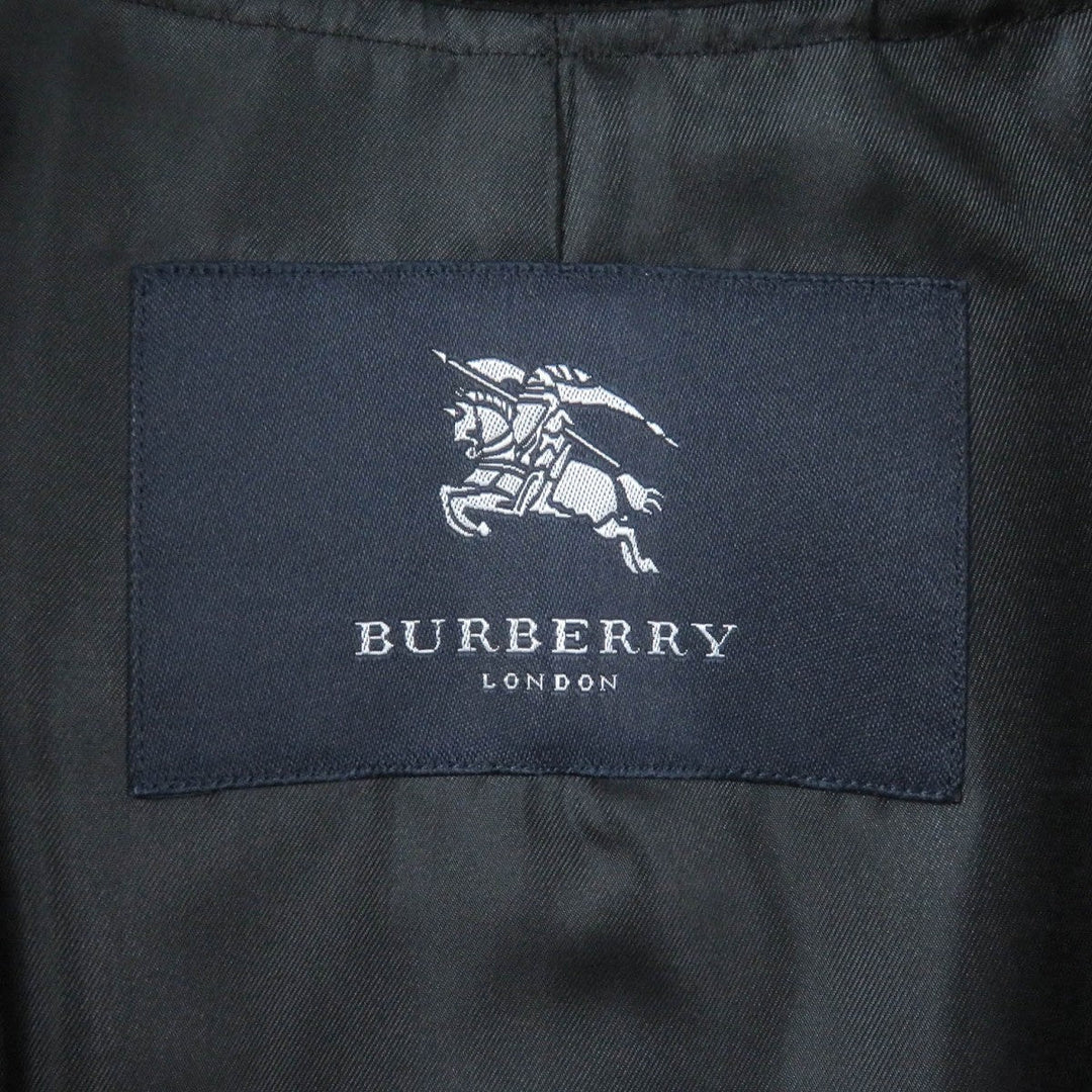 BURBERRY LONDON coat Outer: 100% cotton, Lining: cotton, Lining: polyester, Lining: 90% wool, Lining: 10% cashmere Dark navy mens Used Authentic