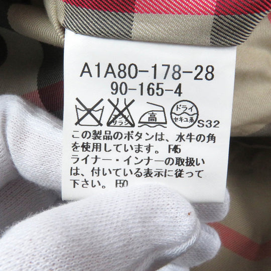 BURBERRY LONDON coat Outer: 100% cotton, Lining: cotton, Lining: polyester, Lining: 90% wool, Lining: 10% cashmere Dark navy mens Used Authentic