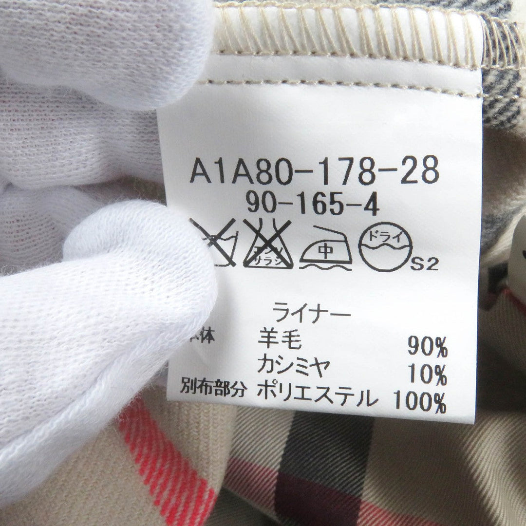 BURBERRY LONDON coat Outer: 100% cotton, Lining: cotton, Lining: polyester, Lining: 90% wool, Lining: 10% cashmere Dark navy mens Used Authentic