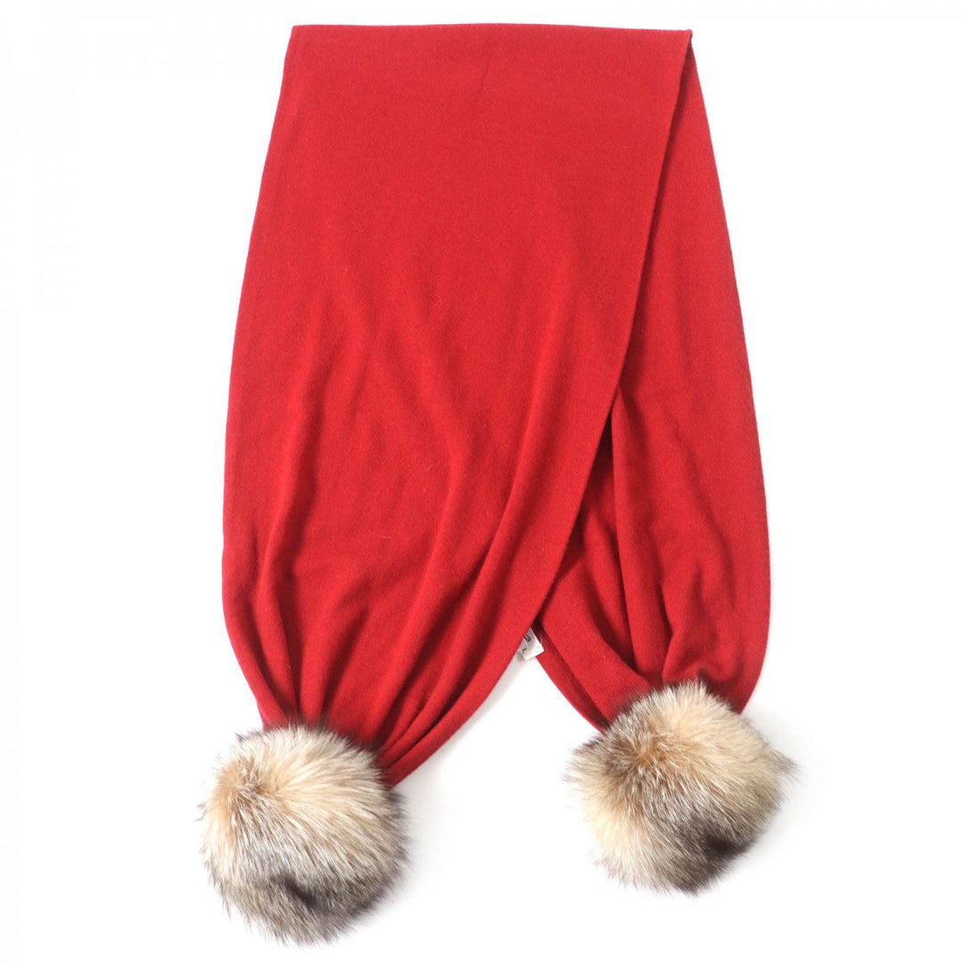 HERMES Scarf cashmere Red