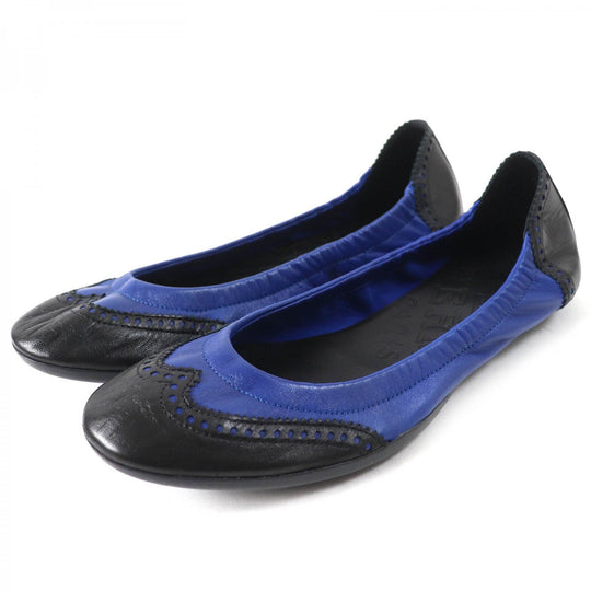 HERMES pumps leather blue-black 36