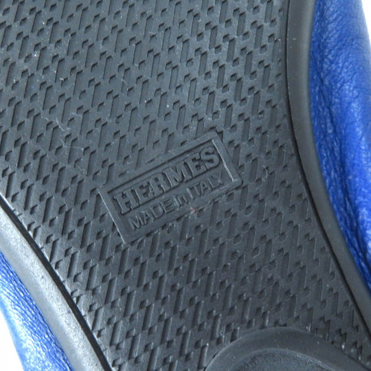 HERMES pumps leather blue-black 36