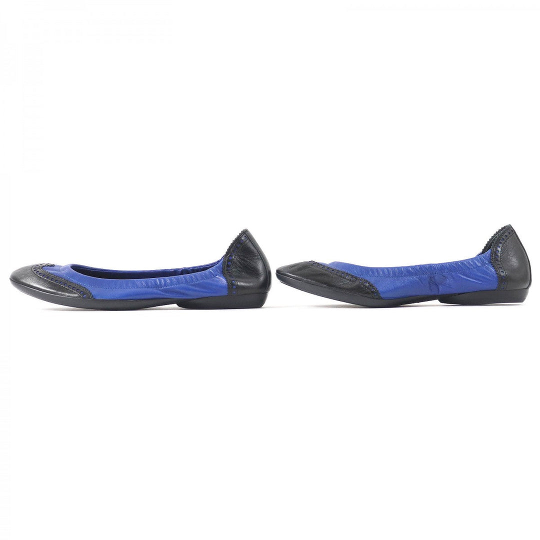 HERMES pumps leather blue-black 36