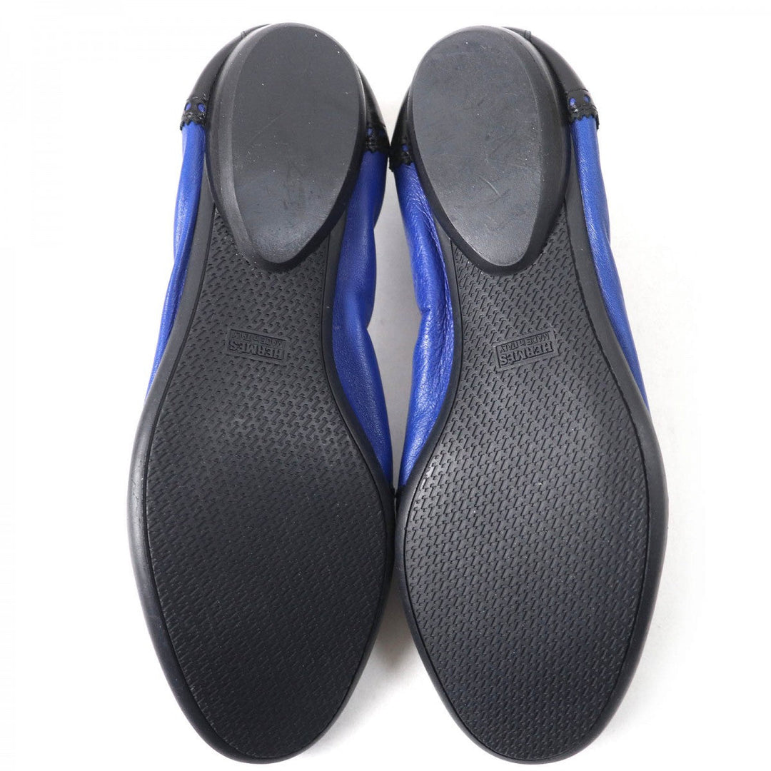 HERMES pumps leather blue-black 36