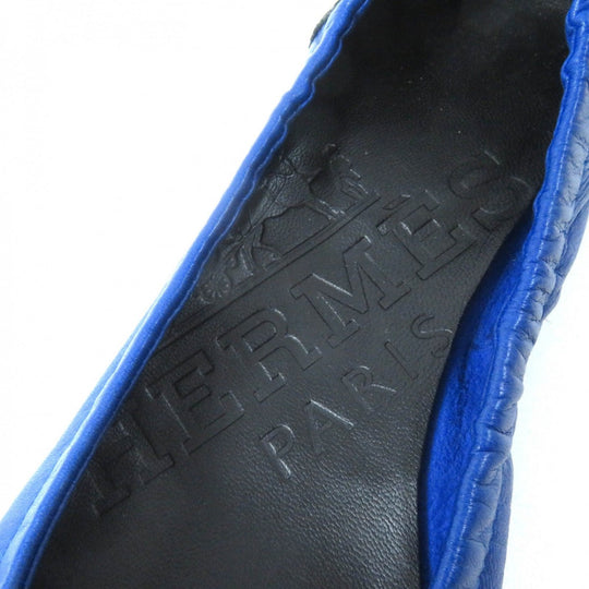 HERMES pumps leather blue-black 36