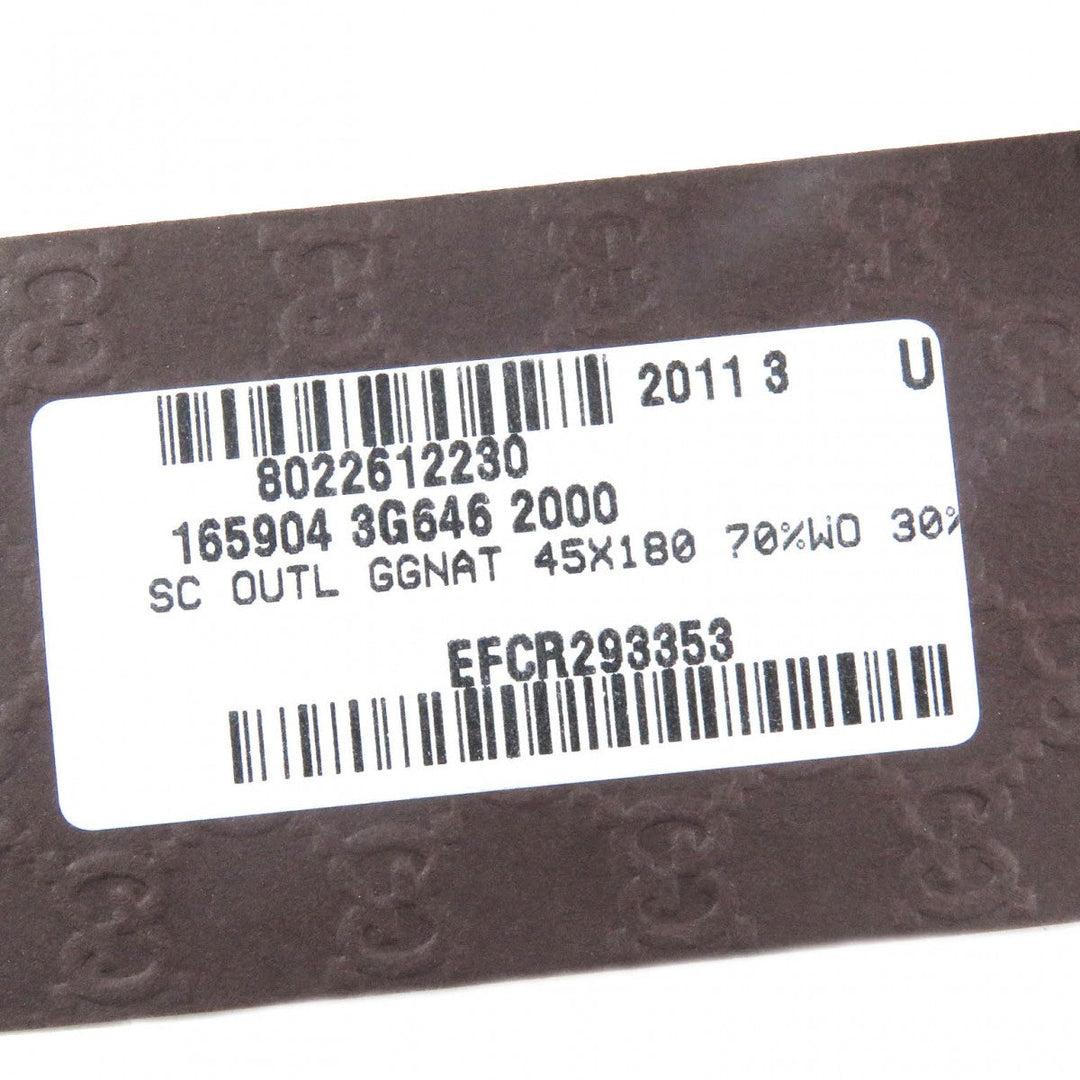 GUCCI Scarf 165904 Main: 70% wool, Main: 30% silk Brown mens Used Authentic