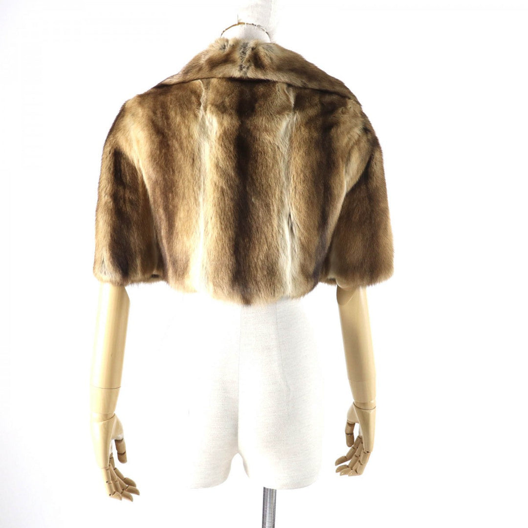 MARNI poncho Outer: 100% Ringtail, Lining: 100% Silk Brown Women 40 Used Authentic