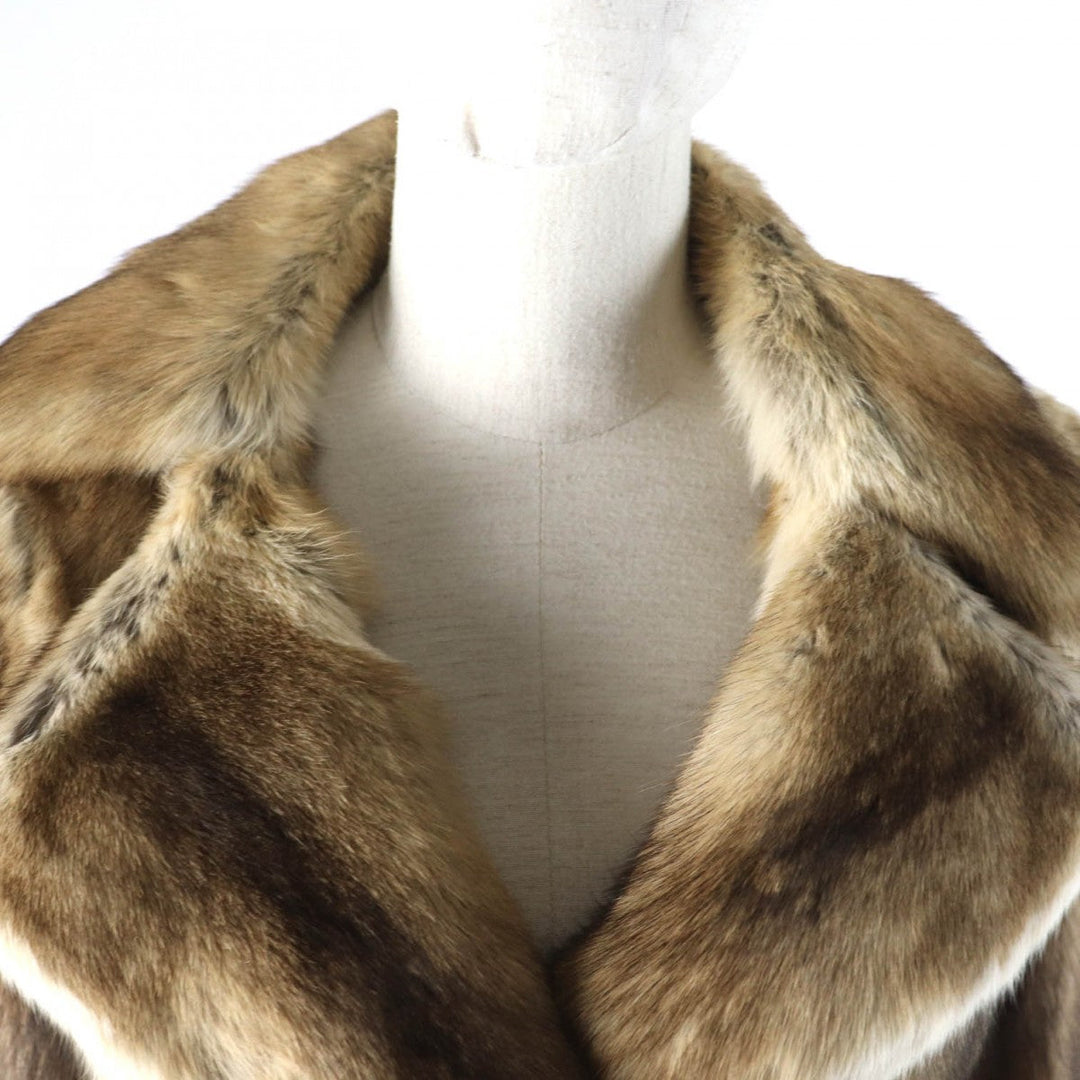 MARNI poncho Outer: 100% Ringtail, Lining: 100% Silk Brown Women 40 Used Authentic