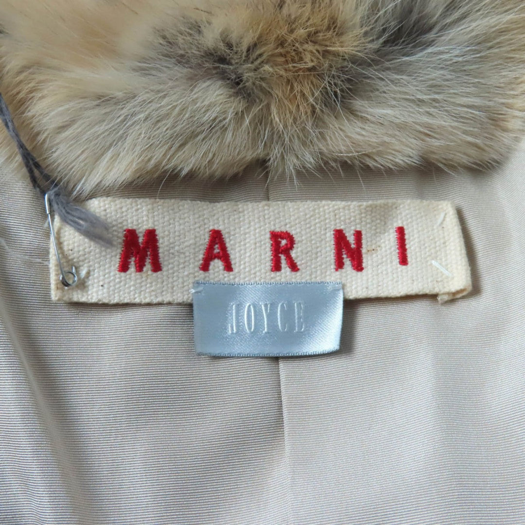 MARNI poncho Outer: 100% Ringtail, Lining: 100% Silk Brown Women 40 Used Authentic