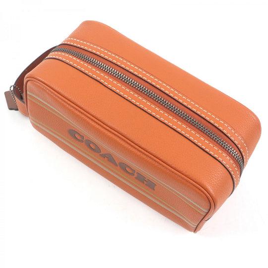 COACH business bag CH077 Main: Leather Brown Large Travel Kit Coach Stripes mens Used Authentic