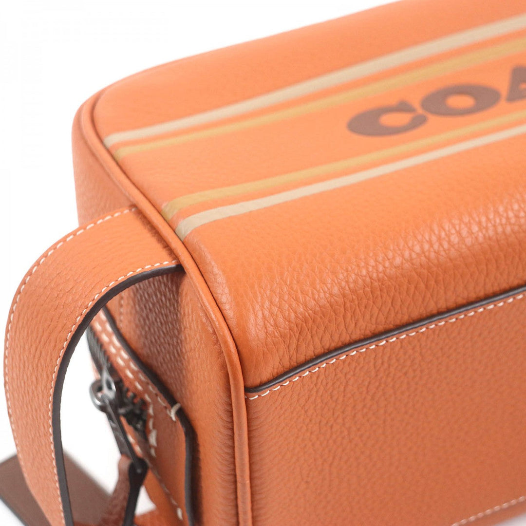 COACH business bag CH077 Main: Leather Brown Large Travel Kit Coach Stripes mens Used Authentic