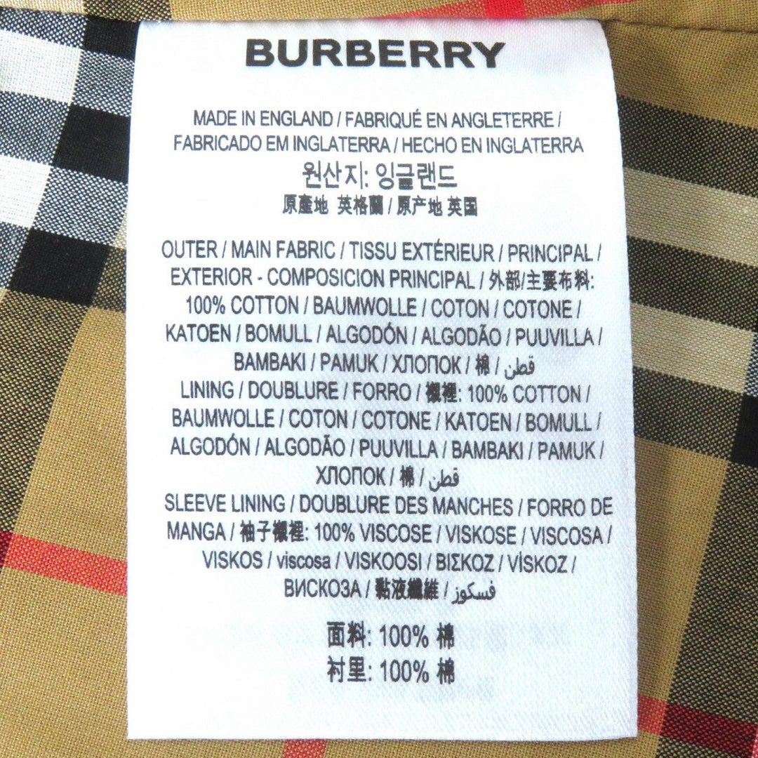 BURBERRY coat 8018746 Outer: 100% cotton, Lining: 100% cotton black Women 38 Used Authentic