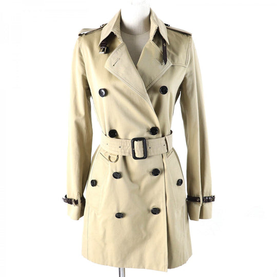 BURBERRY LONDON trench coat 3955590 Outer: 100% cotton, Lining: 100% cotton, Sleeve lining: 60% acetate, Sleeve lining: 40% cupra, Leather part: cowhide beige Women 38 Used Authentic