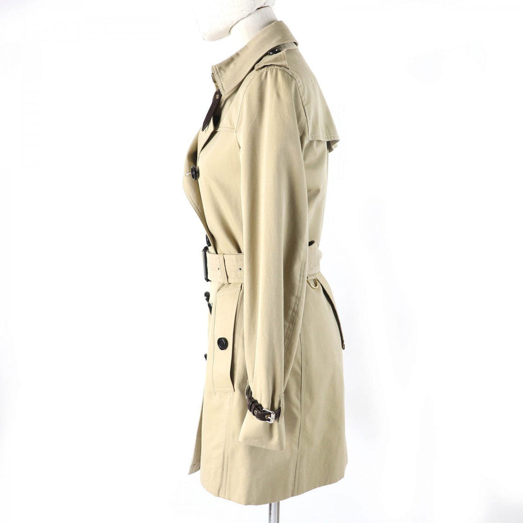 BURBERRY LONDON trench coat 3955590 Outer: 100% cotton, Lining: 100% cotton, Sleeve lining: 60% acetate, Sleeve lining: 40% cupra, Leather part: cowhide beige Women 38 Used Authentic