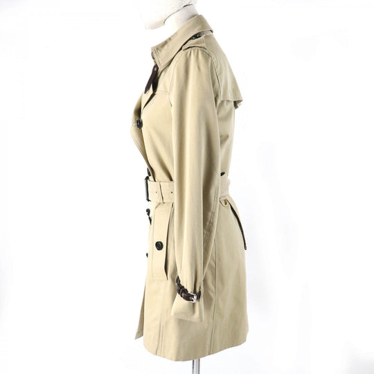 BURBERRY LONDON trench coat 3955590 Outer: 100% cotton, Lining: 100% cotton, Sleeve lining: 60% acetate, Sleeve lining: 40% cupra, Leather part: cowhide beige Women 38 Used Authentic